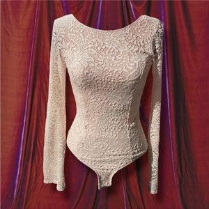 Y2K Lace Bell Sleeve Bodysuit | Miss Chievous Cream Boho Fairy Top